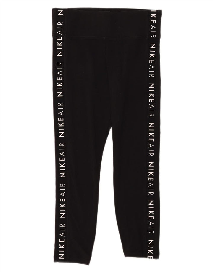 Damskie legginsy Nike Graphic Crop UK 14, średnia czarna bawełna