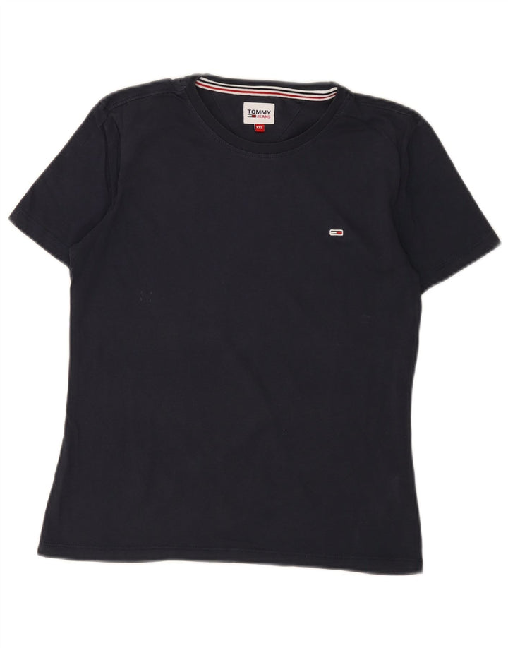 T-shirt damski TOMMY HILFIGER Top UK 2 2XS Granatowy, bawełniany
