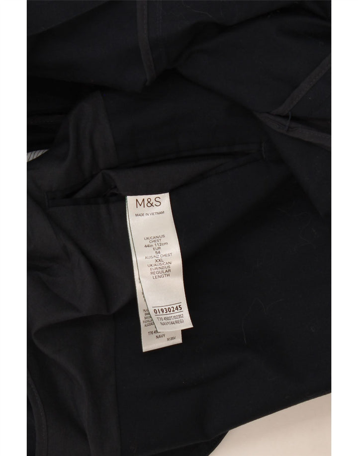 Marks & Spencer Męska marynarka zapinana na 2 guziki, UK 44 XL, granatowa, bawełniana