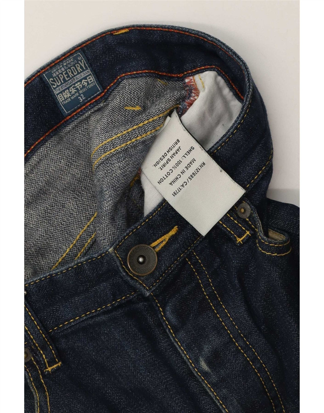 Męskie spodenki jeansowe Superdry W32 Średnioniebieskie, bawełniane