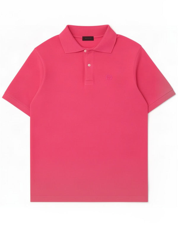 Sergio Tacchini Mens Polo Shirt IT 52 Large Pink Cotton