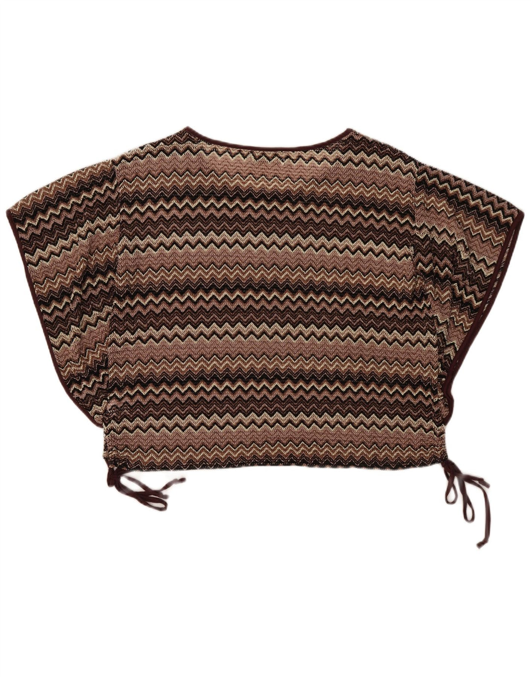 Damska bluzka oversize Mizumi Batwing Top UK 10 Small Brown Chevron