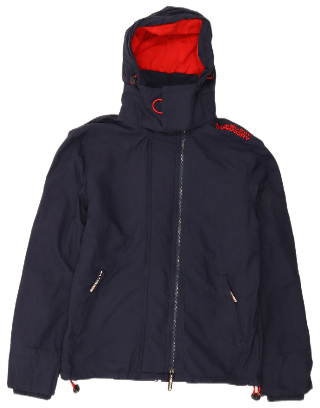 Damska kurtka wiatrówka Superdry Graphic UK 14, średni granat