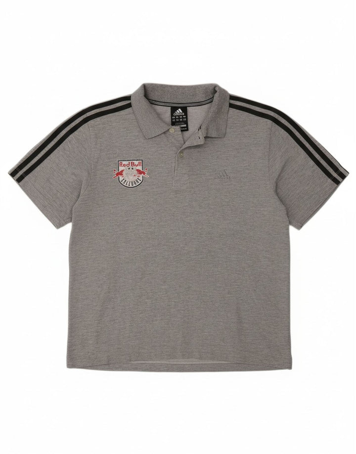 ADIDAS Mens Clima 365 Polo Shirt Large Grey Cotton