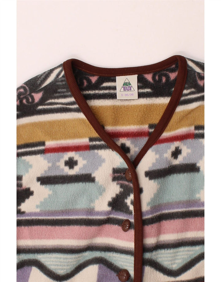 NEW FAST Womens Fleece Gilet EU 36/38 Small Multicoloured Fair Isle Vintage New Fast and Second-Hand New Fast from Messina Hembry 