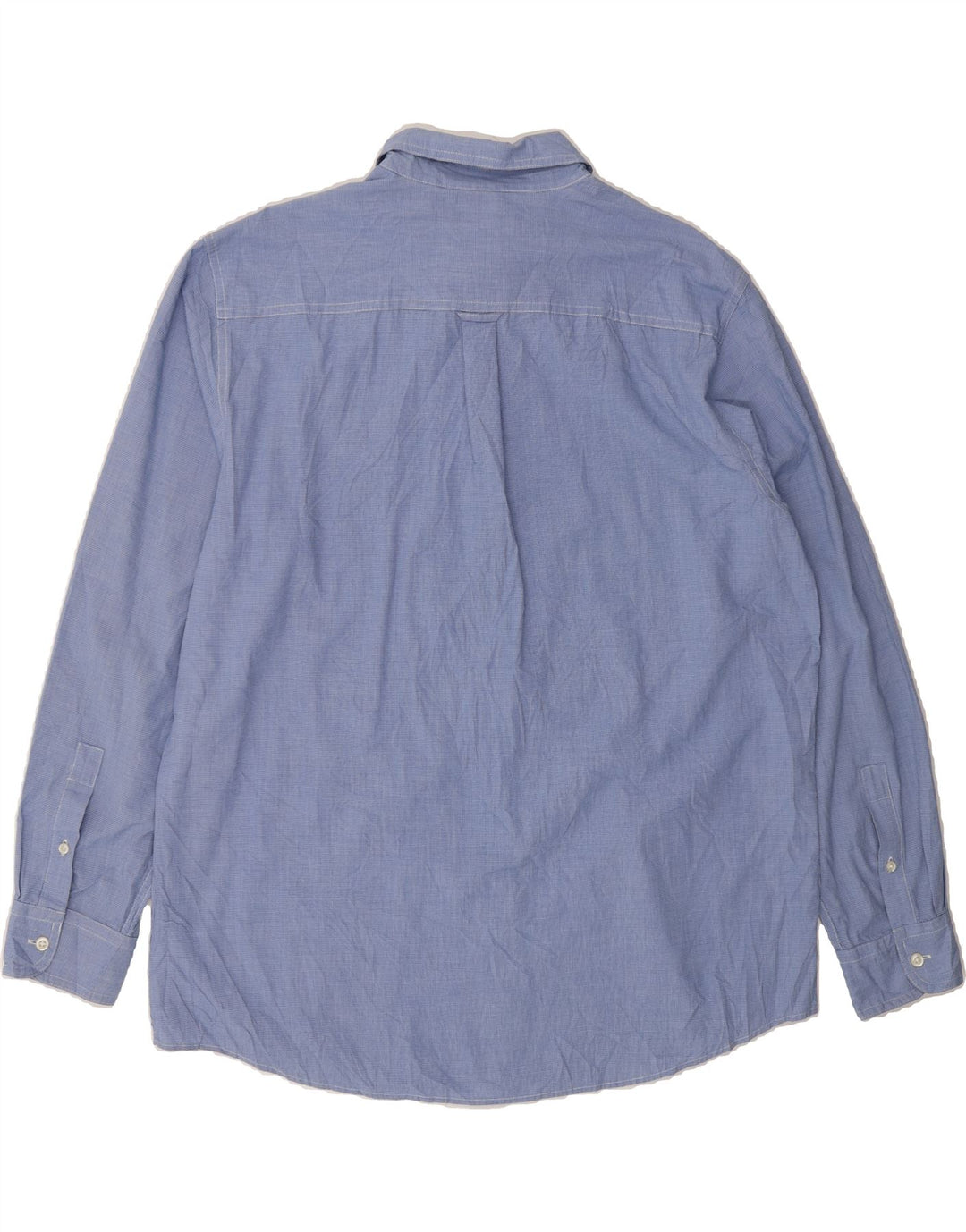 CHAPS Mens Shirt XL Blue Check Cotton Vintage Chaps and Second-Hand Chaps from Messina Hembry 