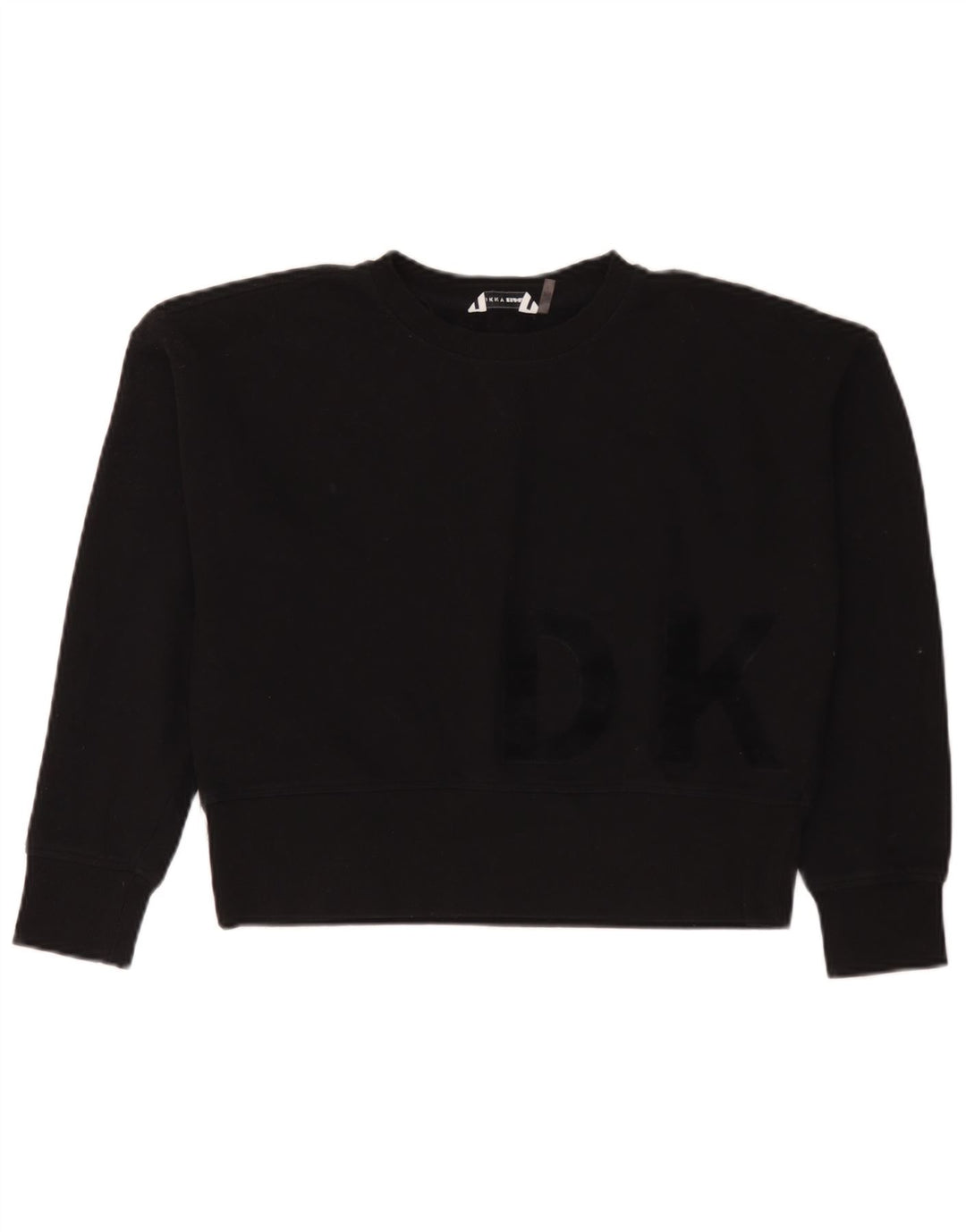 Damska bluza oversize Dkny Crop Graphic Jumper UK 10 Small Black