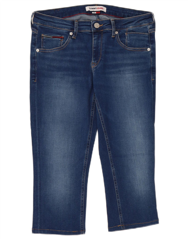 Damskie jeansy Capri Tommy Hilfiger W30 L18 Niebieskie bawełniane