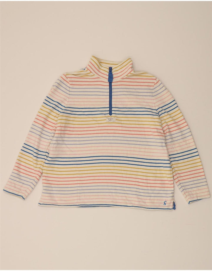 JOULES Womens Sweatshirt Jumper UK 12 Medium Multicoloured Pinstripe Vintage Joules and Second-Hand Joules from Messina Hembry 