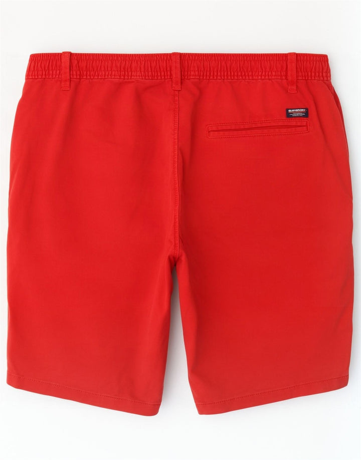 Męskie spodenki chino Superdry W33, średnioczerwone, bawełniane
