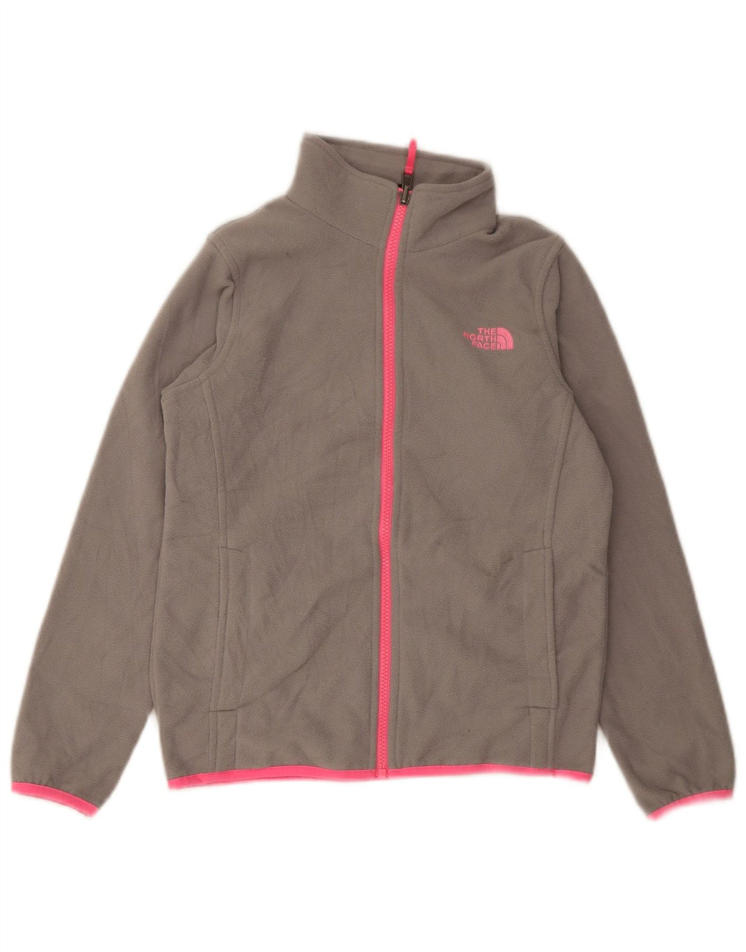 Kurtka polarowa The North Face dziewczęca 10-11 lat, średnio szara, nakrapiana