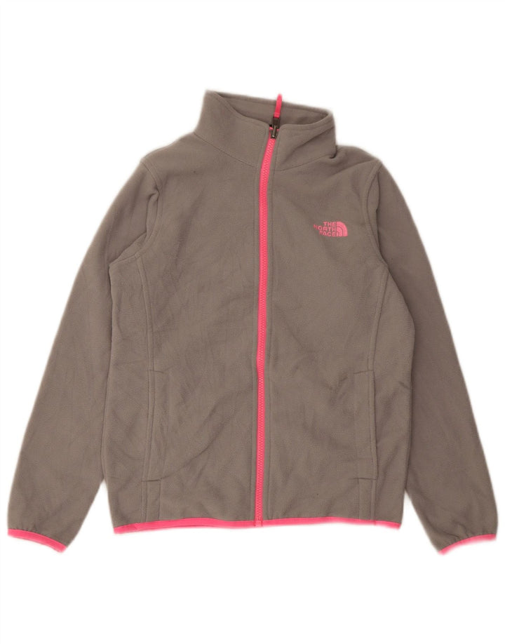 Kurtka polarowa The North Face dziewczęca 10-11 lat, średnio szara, nakrapiana