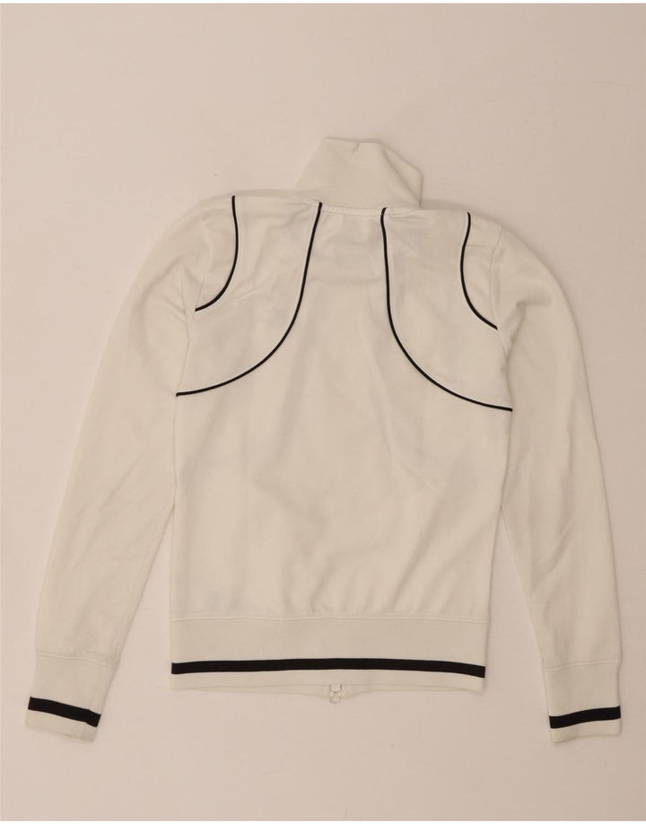 NIKE Womens Tracksuit Top Jacket UK 6/8 XS White Polyester