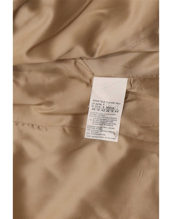 Max Mara damska marynarka zapinana na 1 guzik UK 12 średni beż bawełniana