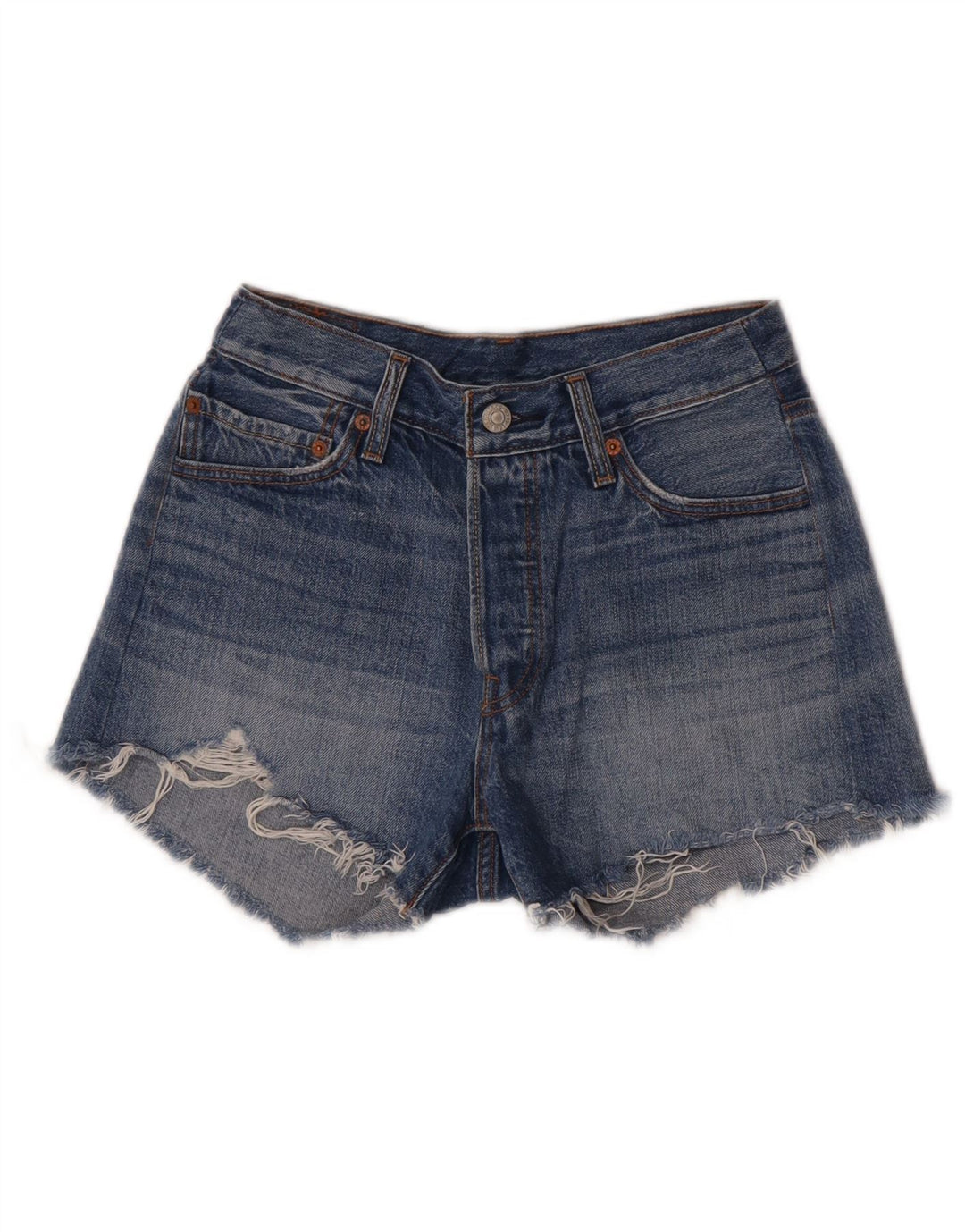 Damskie spodenki jeansowe Levi's 501 W28 Średnioniebieskie bawełniane