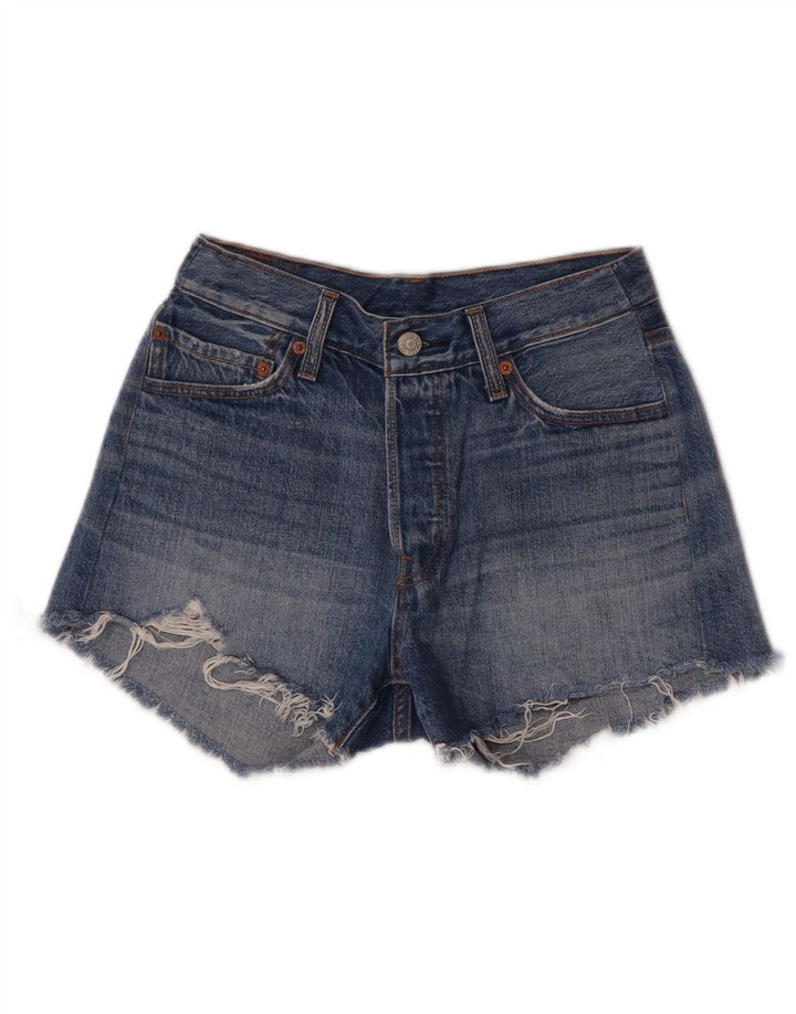 Damskie spodenki jeansowe Levi's 501 W28 Średnioniebieskie bawełniane