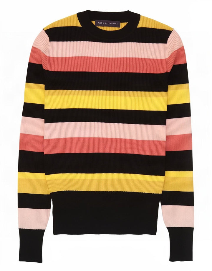 Marks & Spencer Damski sweter z okrągłym dekoltem, UK 10, mały, wielokolorowy