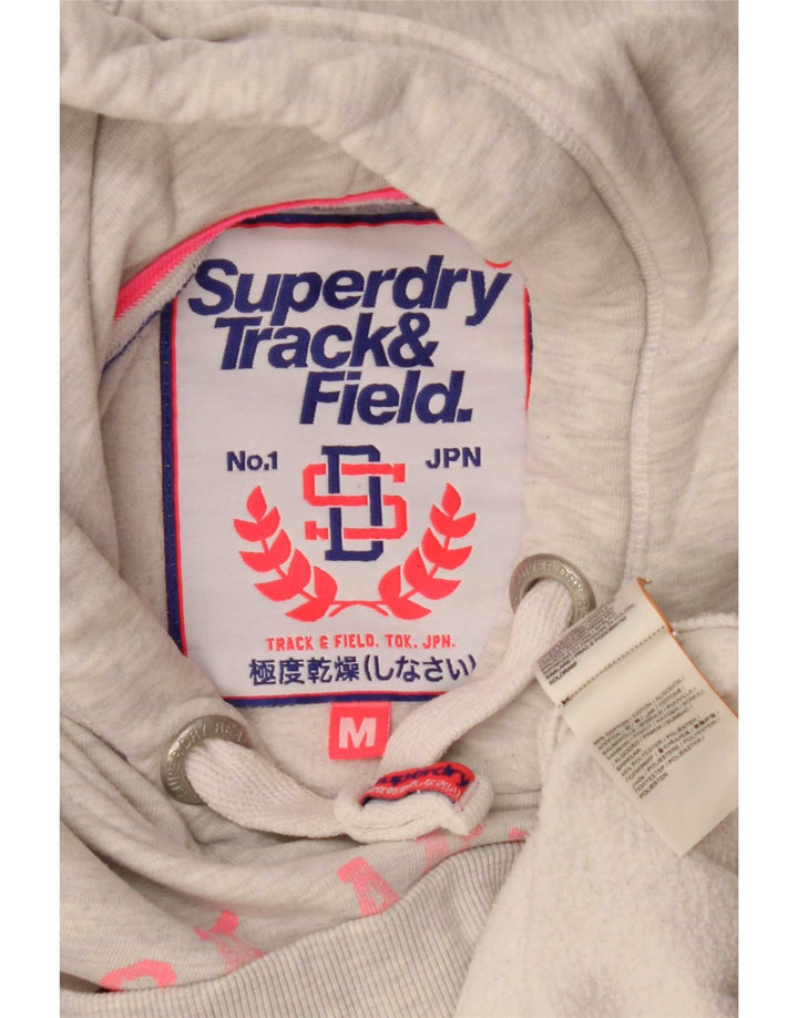 Męski sweter z kapturem Superdry z grafiką, średnioszary, bawełniany
