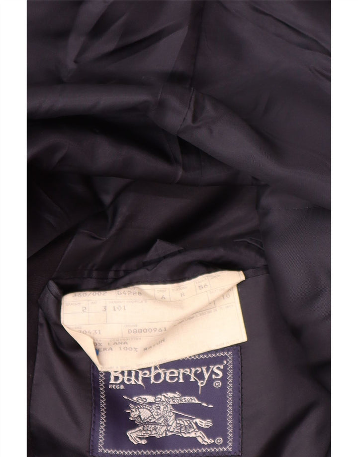 Męska marynarka dwurzędowa Burberrys IT 56 XL Granatowa wełna