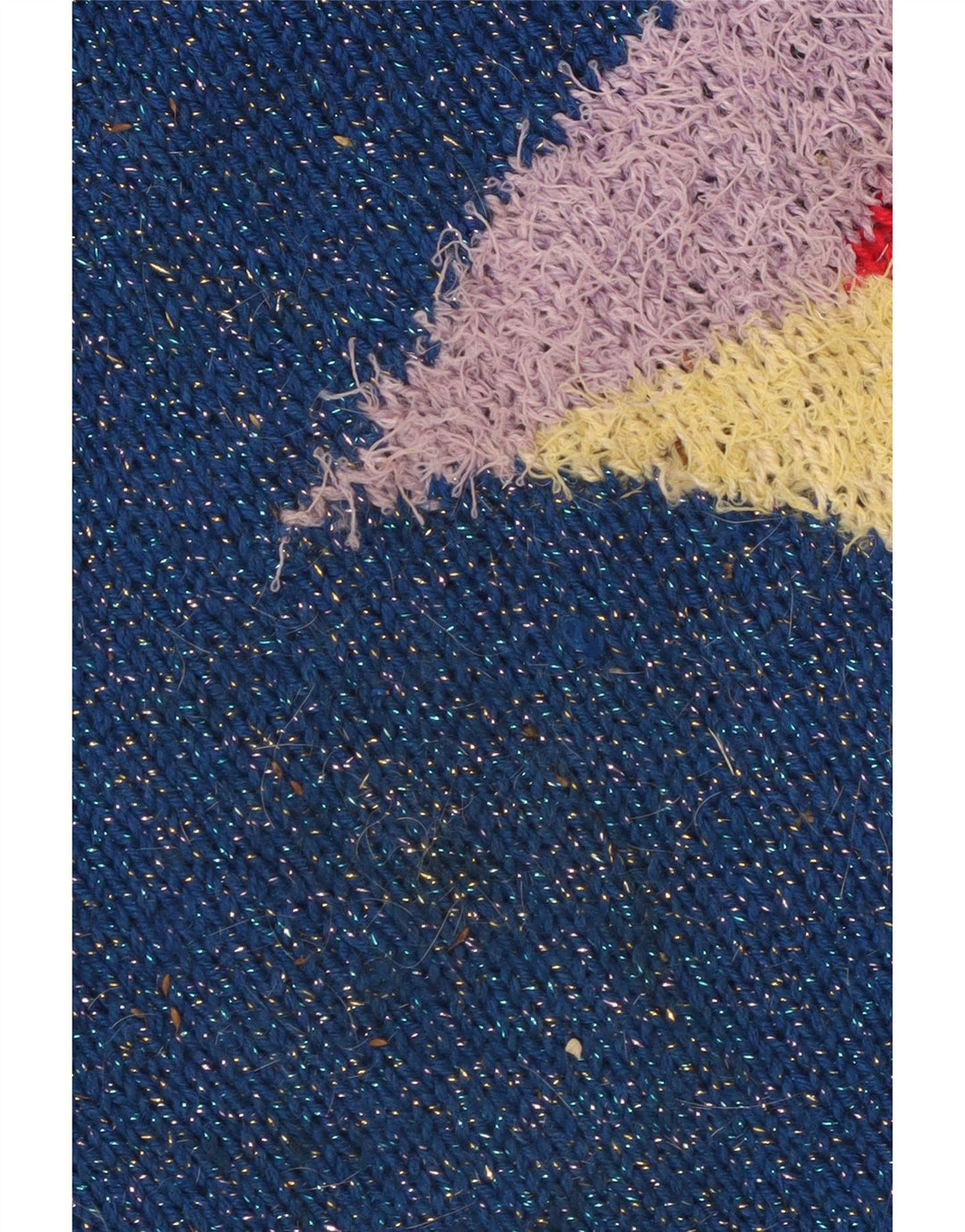 Sweter damski VINTAGE z golfem UK 14, duży niebieski, blok kolorów