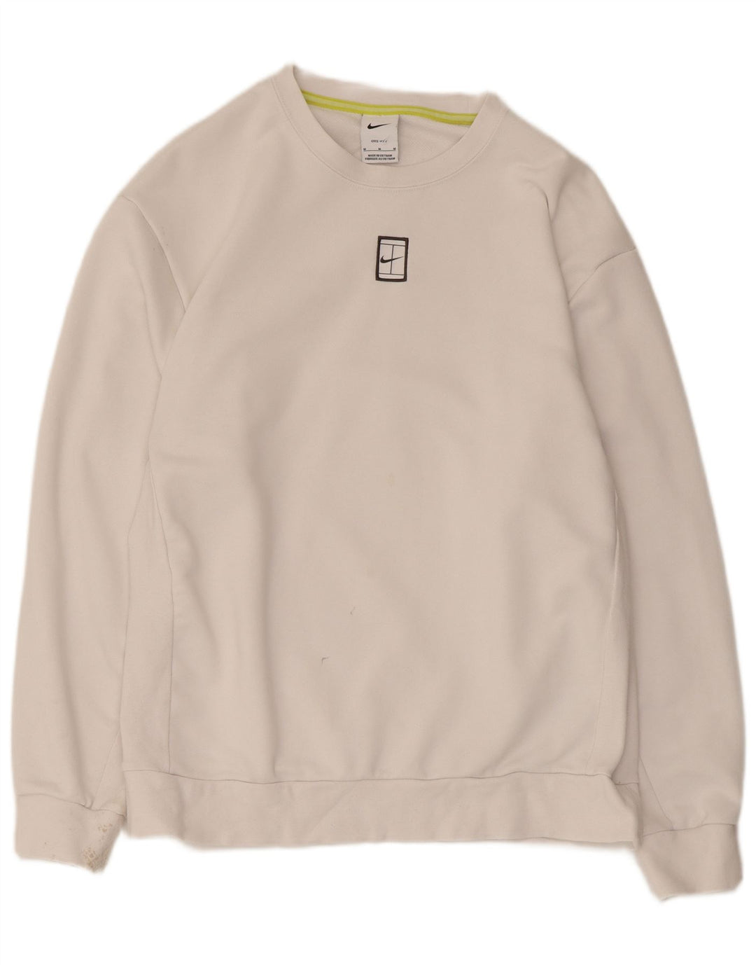 Męska bluza dresowa Nike Dri Fit, średnia biała bawełna