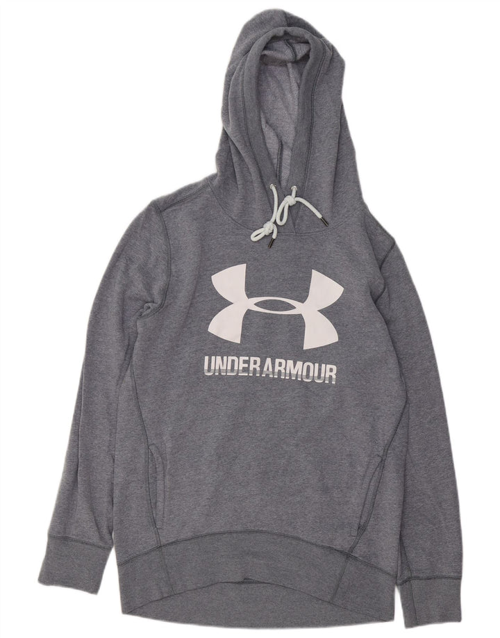 Męski sweter z kapturem Under Armour z grafiką, mały, szary, bawełniany