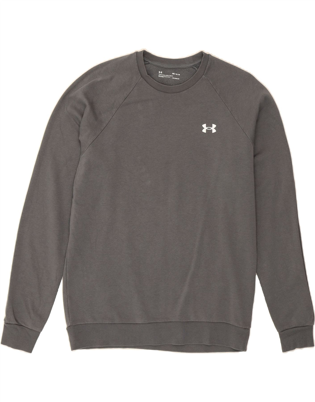 UNDER ARMOUR Mens Cold Gear Sweatshirt Jumper Medium Grey Cotton Vintage Under Armour and Second-Hand Under Armour from Messina Hembry 