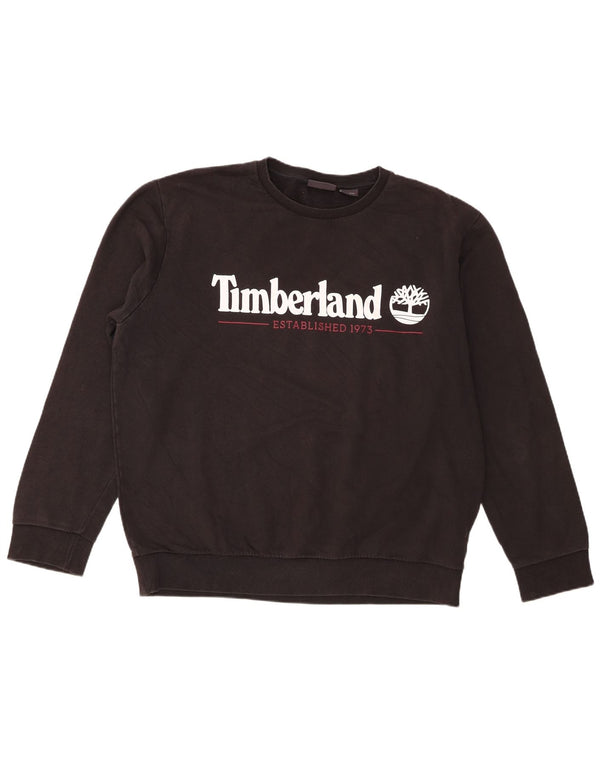 Męska bluza z grafiką Timberland, sweter 2XL, czarna bawełna