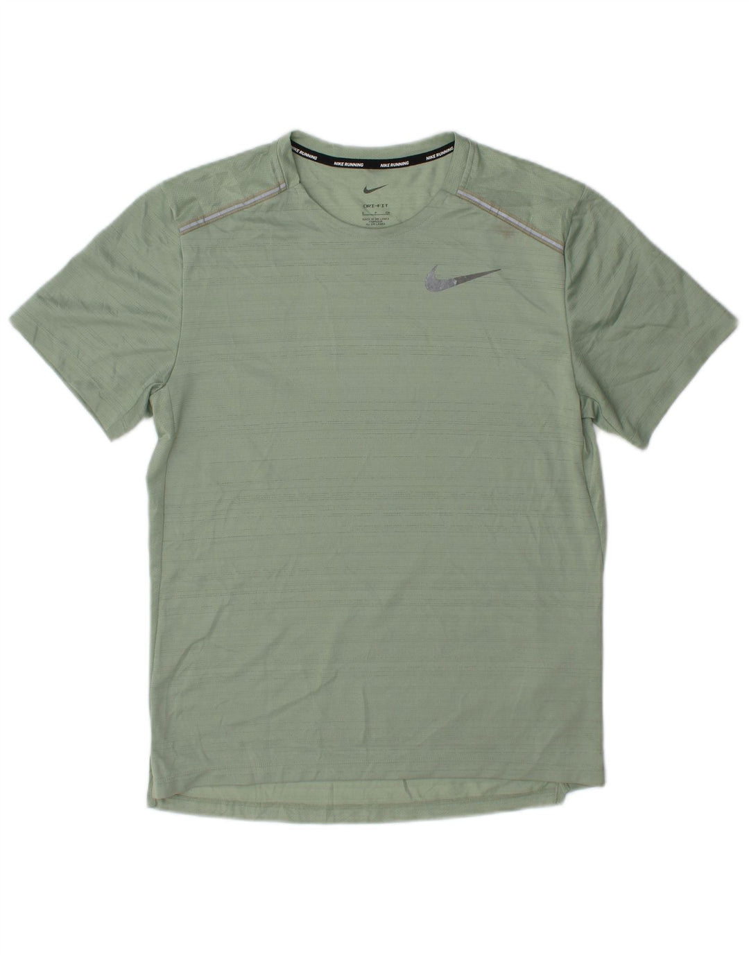 Męski T-shirt Nike Dri Fit, mały, zielony, nakrapiany poliester