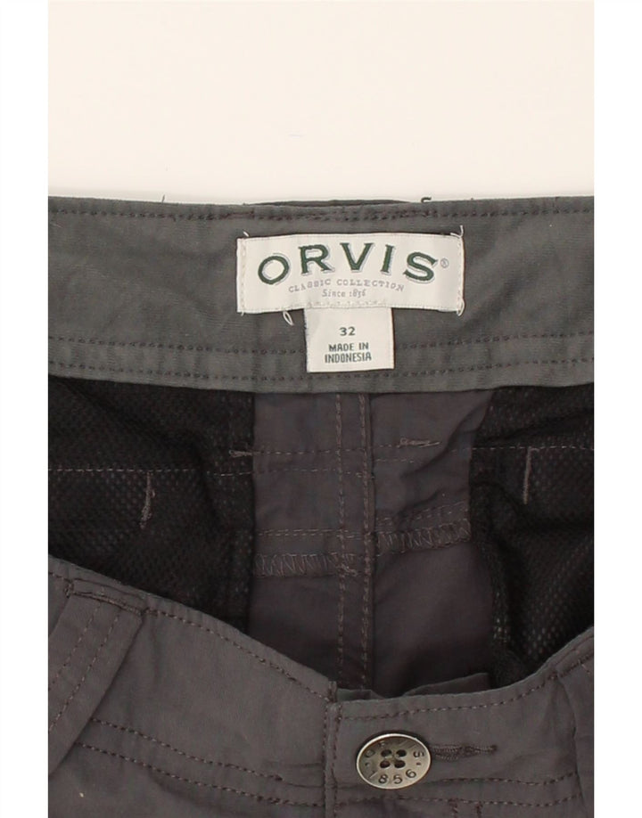 ORVIS Mens Cargo Shorts W32 Medium  Grey Nylon Vintage Orvis and Second-Hand Orvis from Messina Hembry 