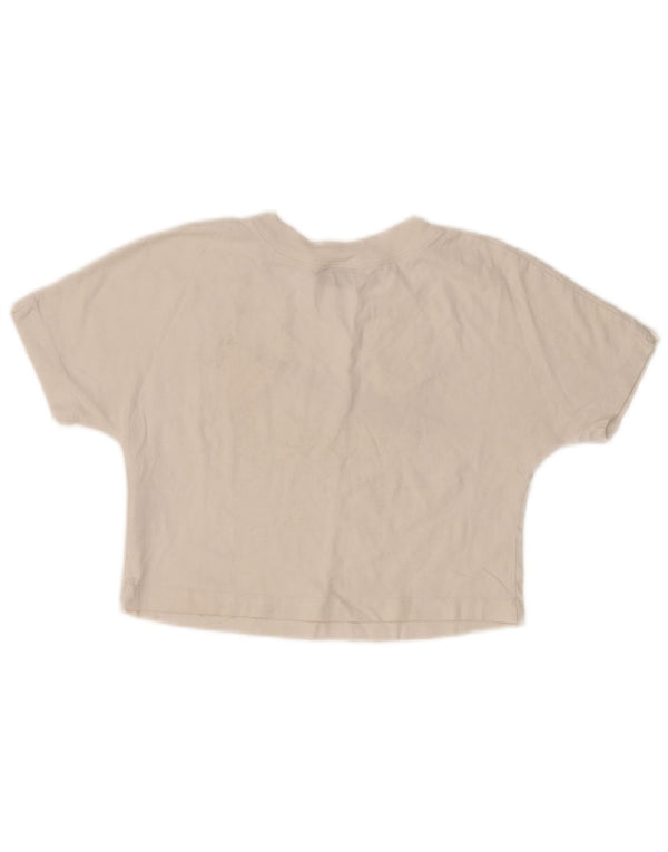 Damski T-shirt Nike Crop Graphic Top UK 6 XS Biała bawełna