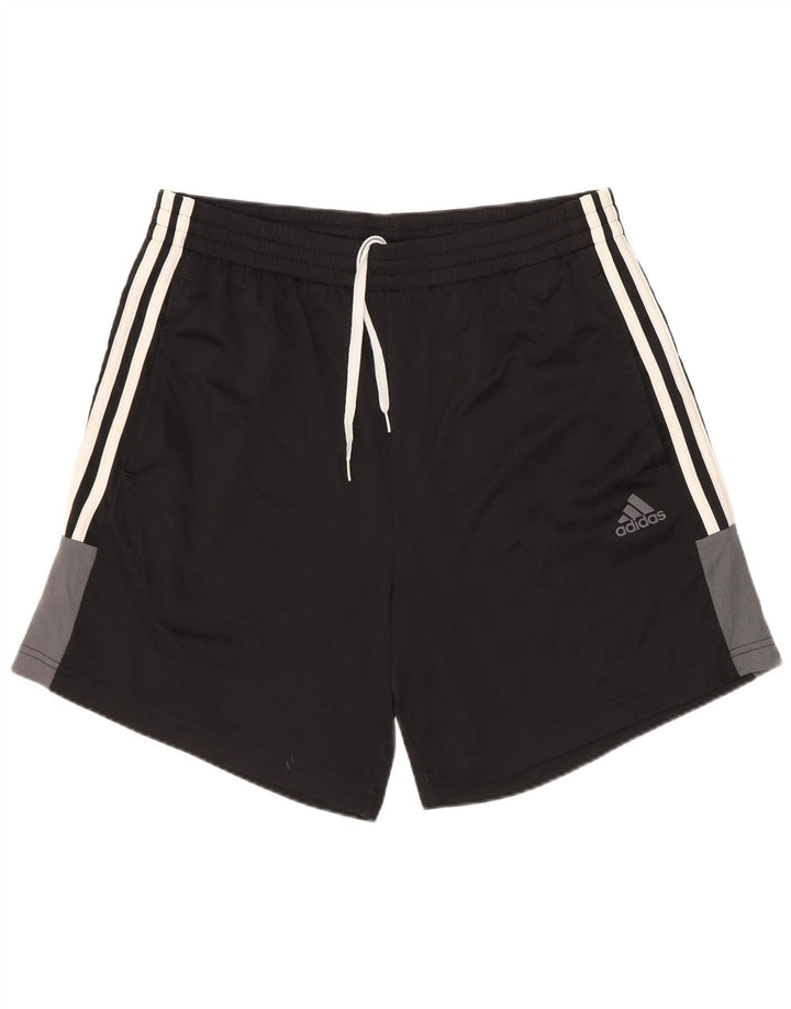 Męskie spodenki sportowe Adidas, średnie, czarne, poliestrowe