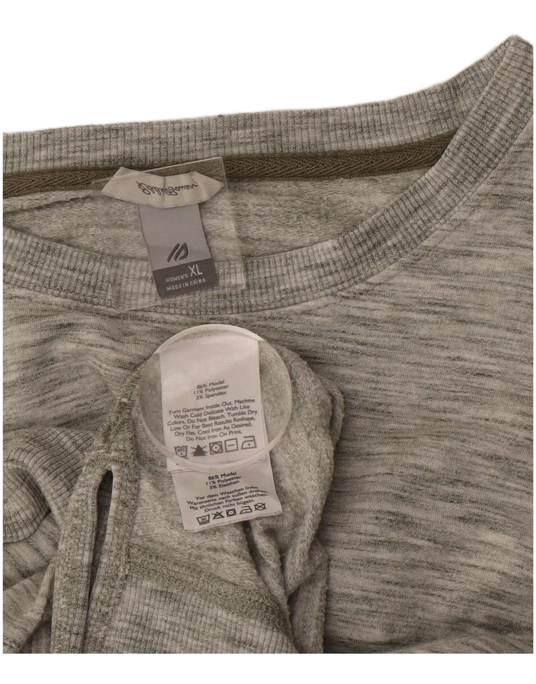 Damska bluza dresowa EDDIE BAUER UK 18 XL Szara nakrapiana modal