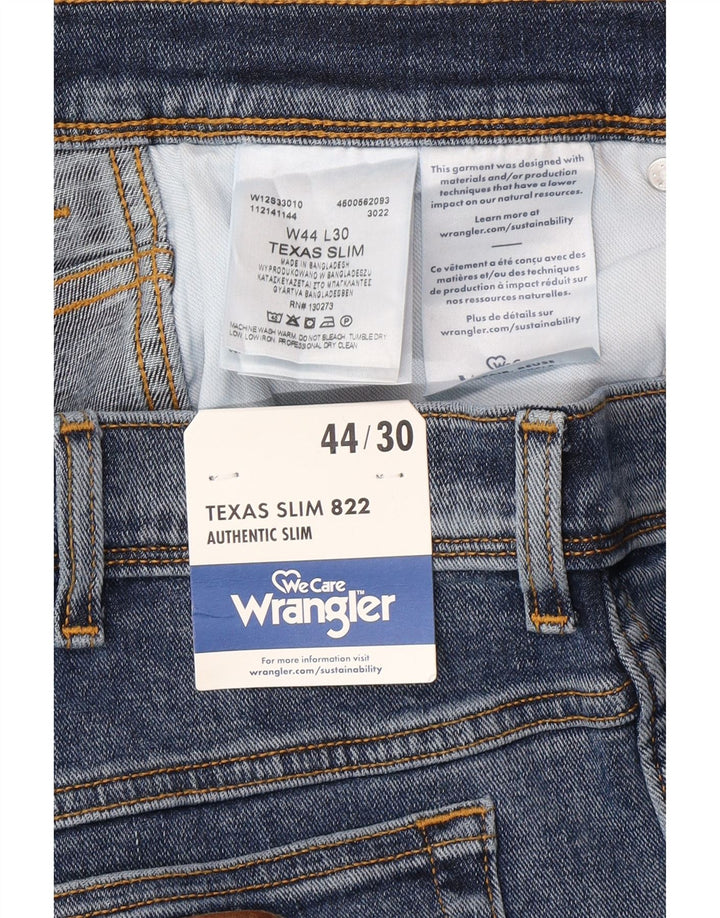 Męskie jeansy WRANGLER Texas Slim W44 L30 Niebieskie, bawełniane
