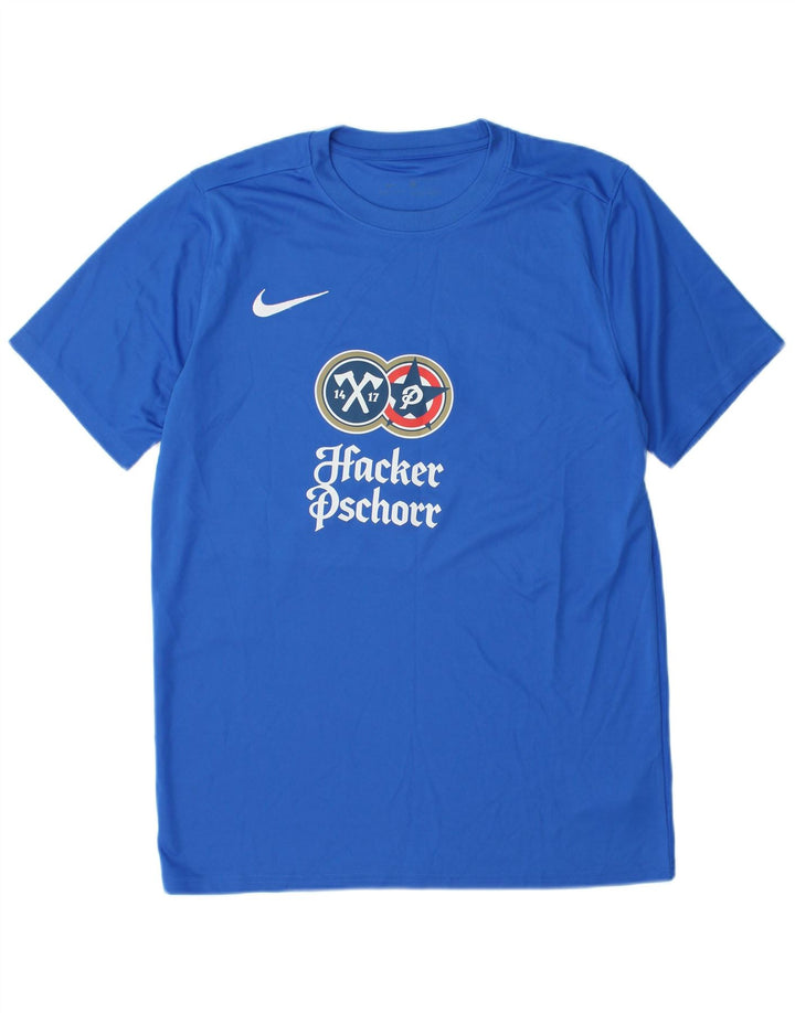 Męski T-shirt NIKE Dri Fit z grafiką, duży, niebieski, poliester