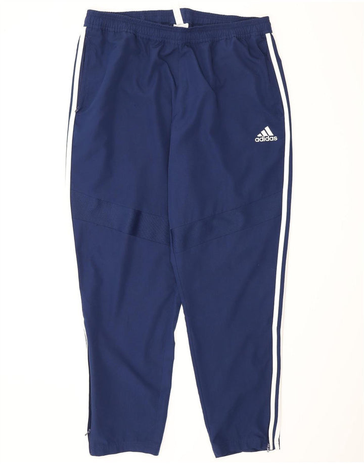 Męskie spodnie dresowe Adidas Climalite XL, granatowe, poliestrowe