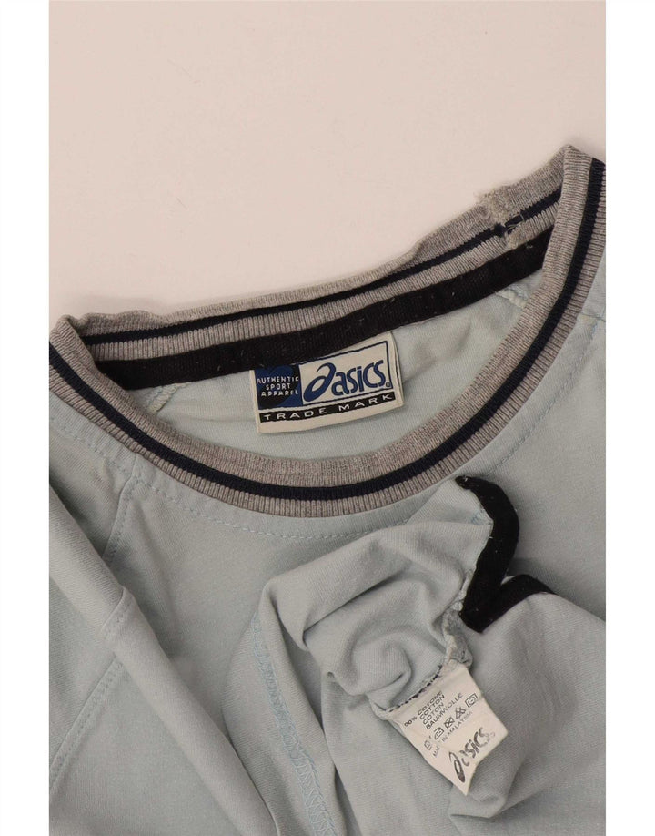 Męska koszulka Asics Top z bawełny w małe niebieskie paski