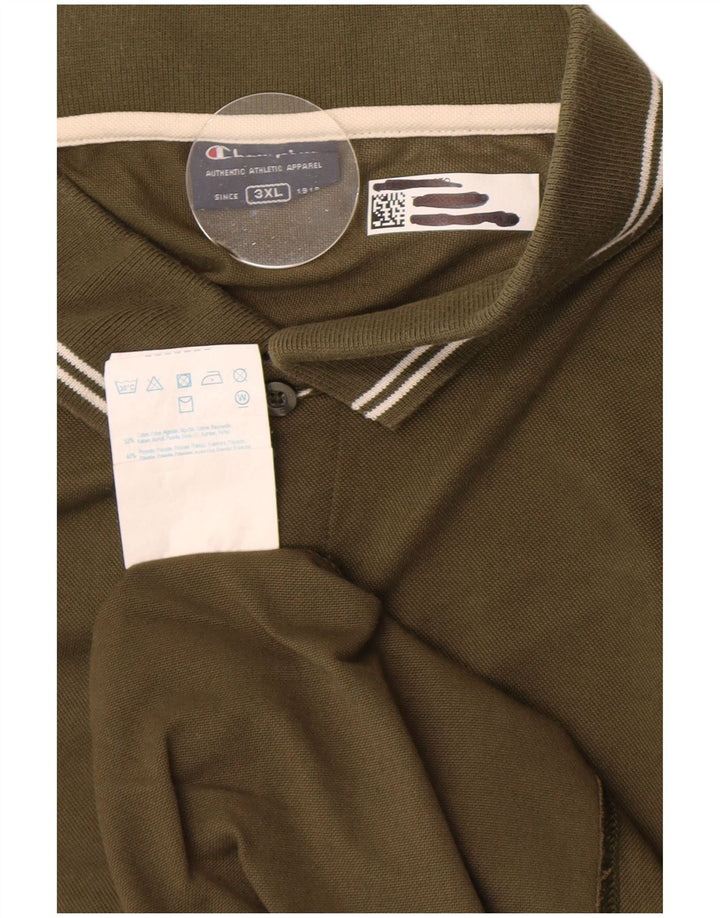 Męska koszulka polo Champion, bawełniana, khaki, 3XL