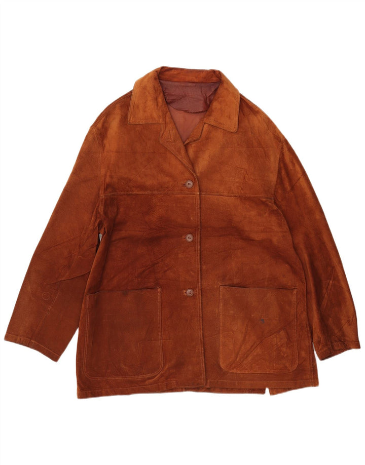 CONBIPEL Damska kurtka zamszowa IT 46 duża brązowa skóra