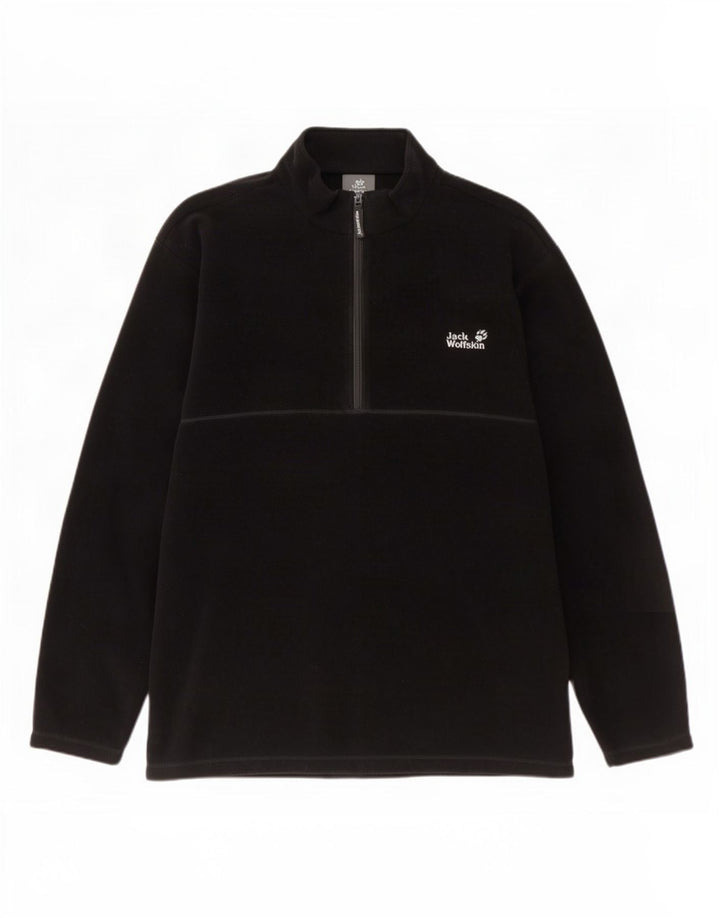 Męski sweter polarowy Jack Wolfskin z zamkiem błyskawicznym, 2XL, czarny poliester