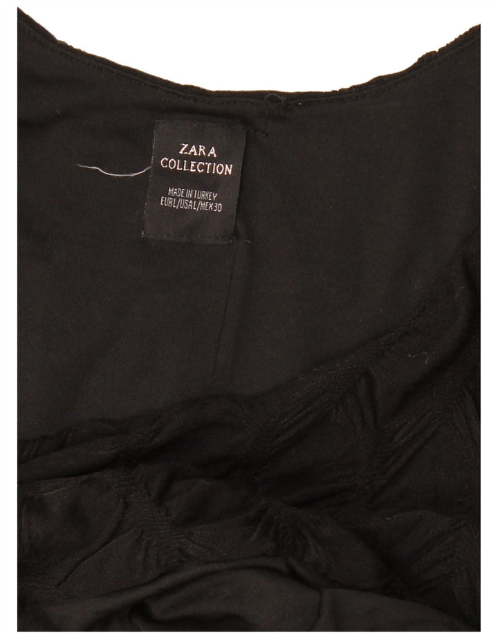 Damska sukienka płaszczowa z długim rękawem ZARA UK 14, duża czarna