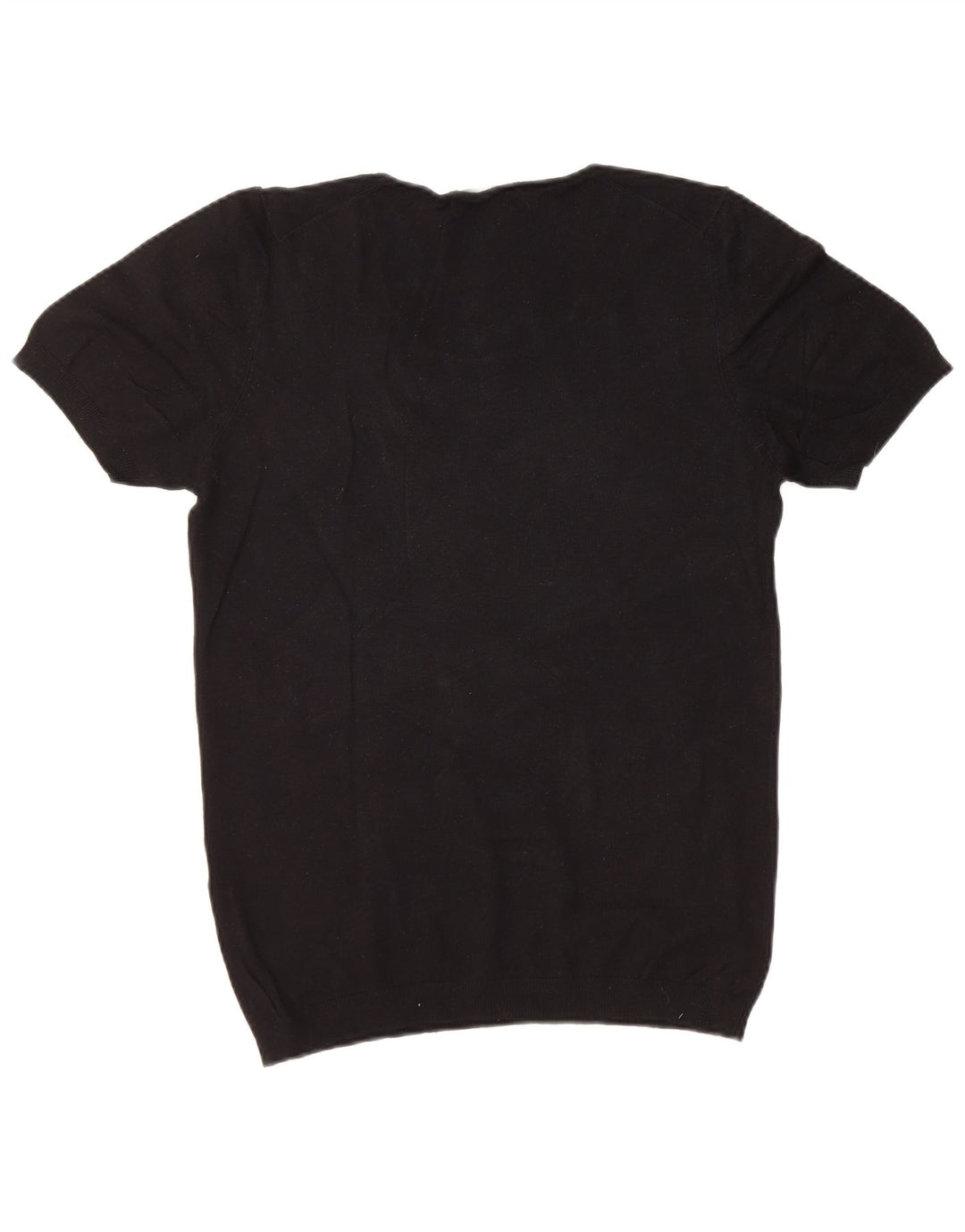 Męski sweter ZARA z krótkim rękawem i dekoltem w łódkę, średni czarny