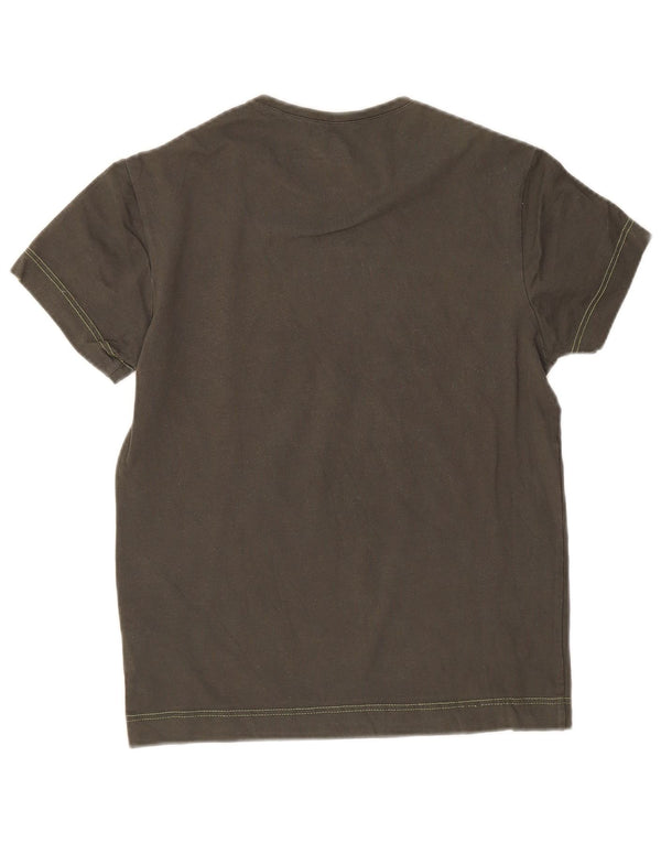 Męska koszulka z grafiką Calvin Klein Jeans, mała, bawełniana w kolorze khaki