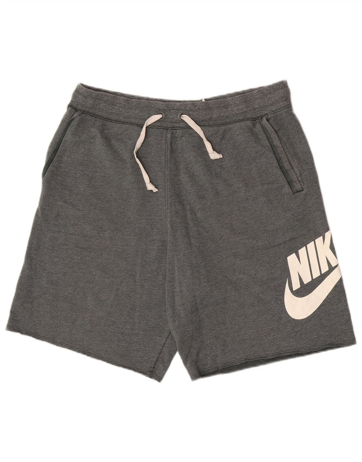 Męskie spodenki sportowe Nike Graphic, duże, szare, bawełniane