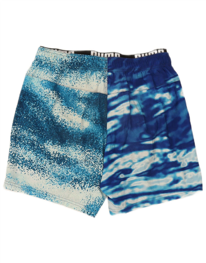 Męskie spodenki kąpielowe Puma, średni niebieski, poliester Tie Dye