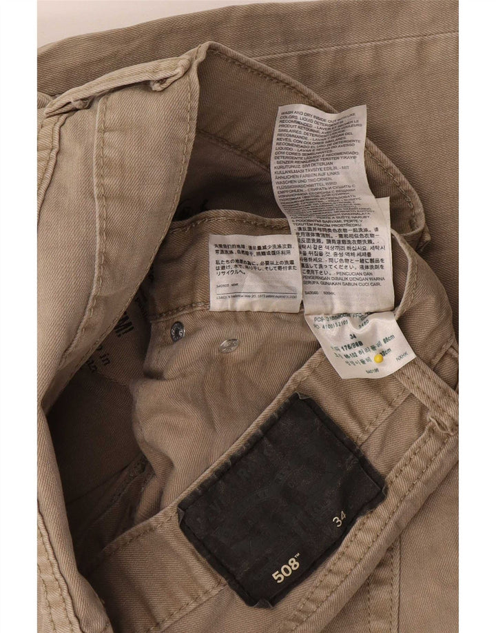 Męskie spodenki jeansowe Levi's 508 W34, duże, beżowe, bawełniane