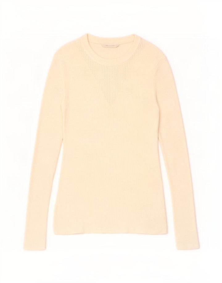 Damski top z długim rękawem Hugo Boss UK 12 Medium Off White
