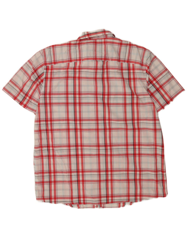 Wrangler Mens Short Sleeve Regular Fit Shirt XL Red Check Cotton