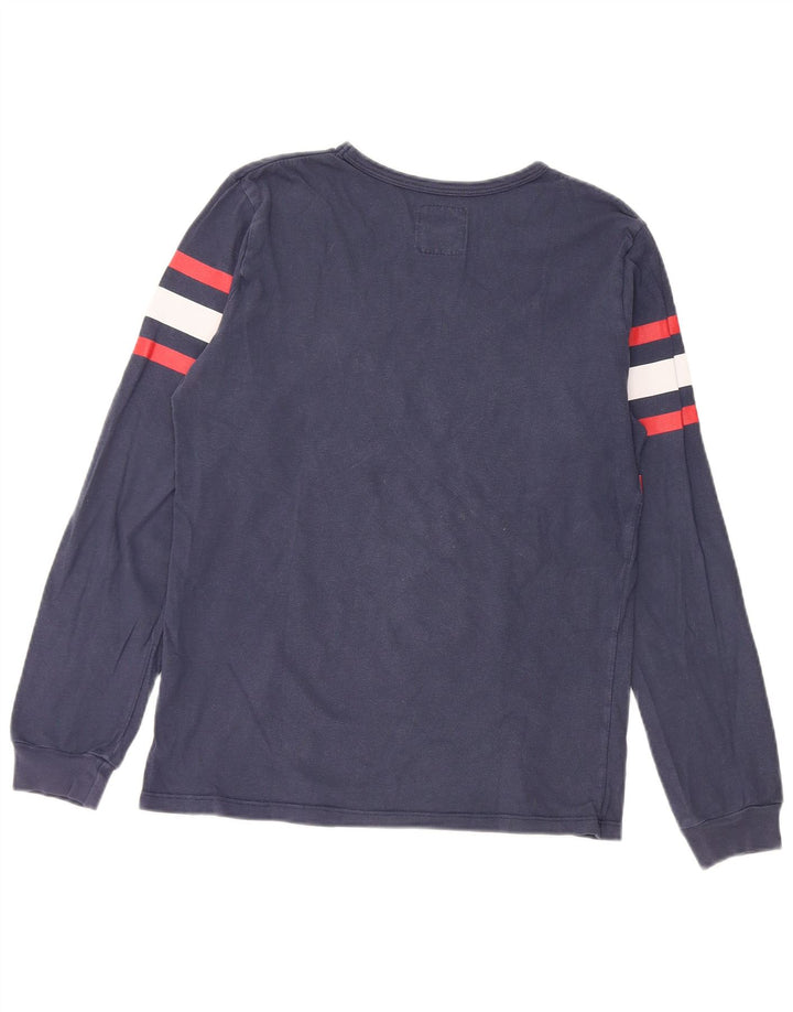Chłopięcy top z grafiką LEVI'S z długim rękawem 15-16 lat, granatowy, z blokami kolorów