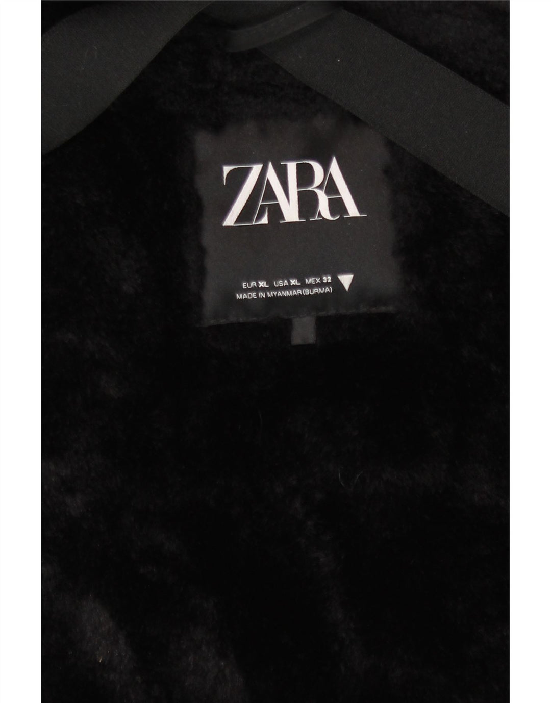 Damska kurtka parka z kapturem Zara UK 18 XL, czarny poliester